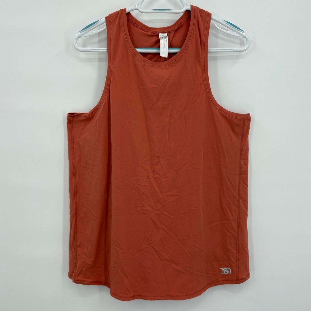 J80 Fit Womens Athleisure Tank Top Salmon Color Open‎ Split Back Size 10 Yoga